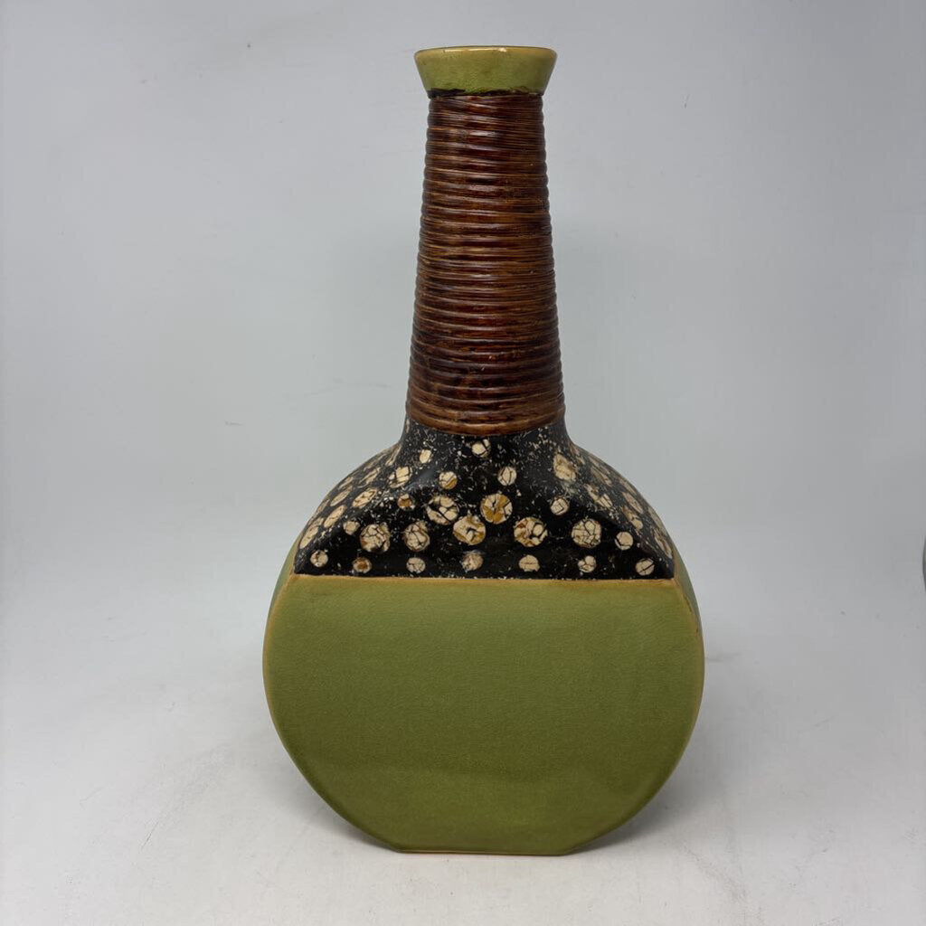 Faux Rope Wrapped Vase