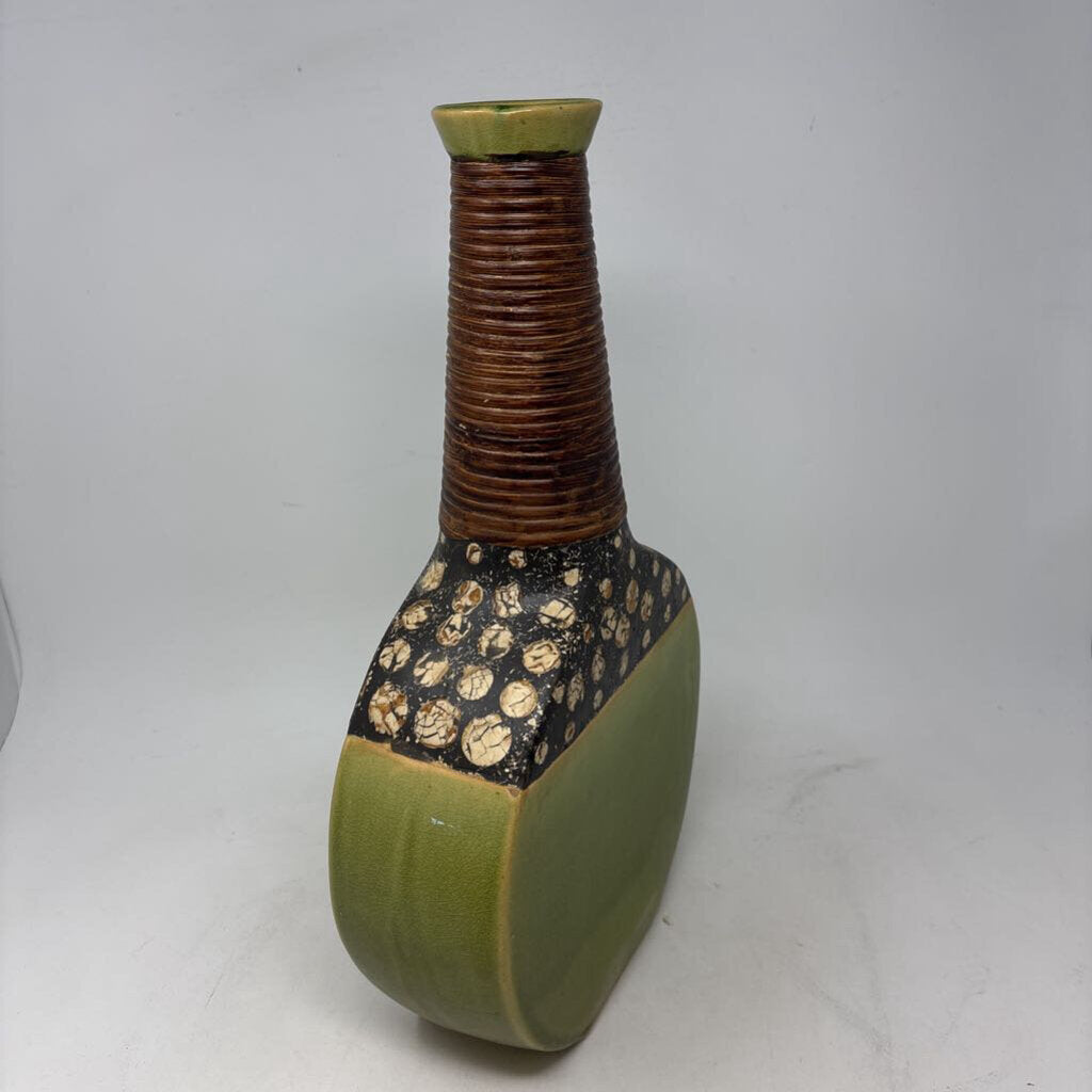 Faux Rope Wrapped Vase