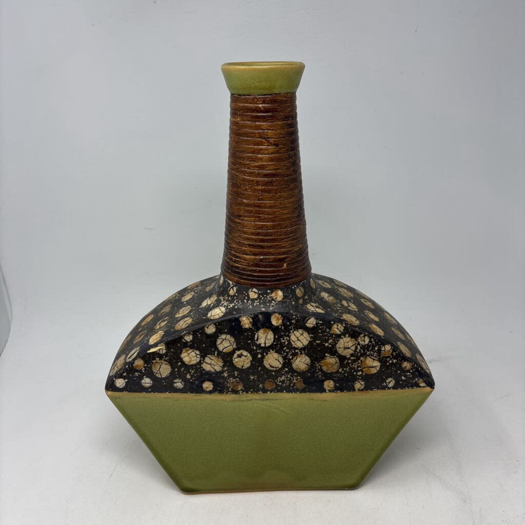 Faux Rope Wrapped Vase