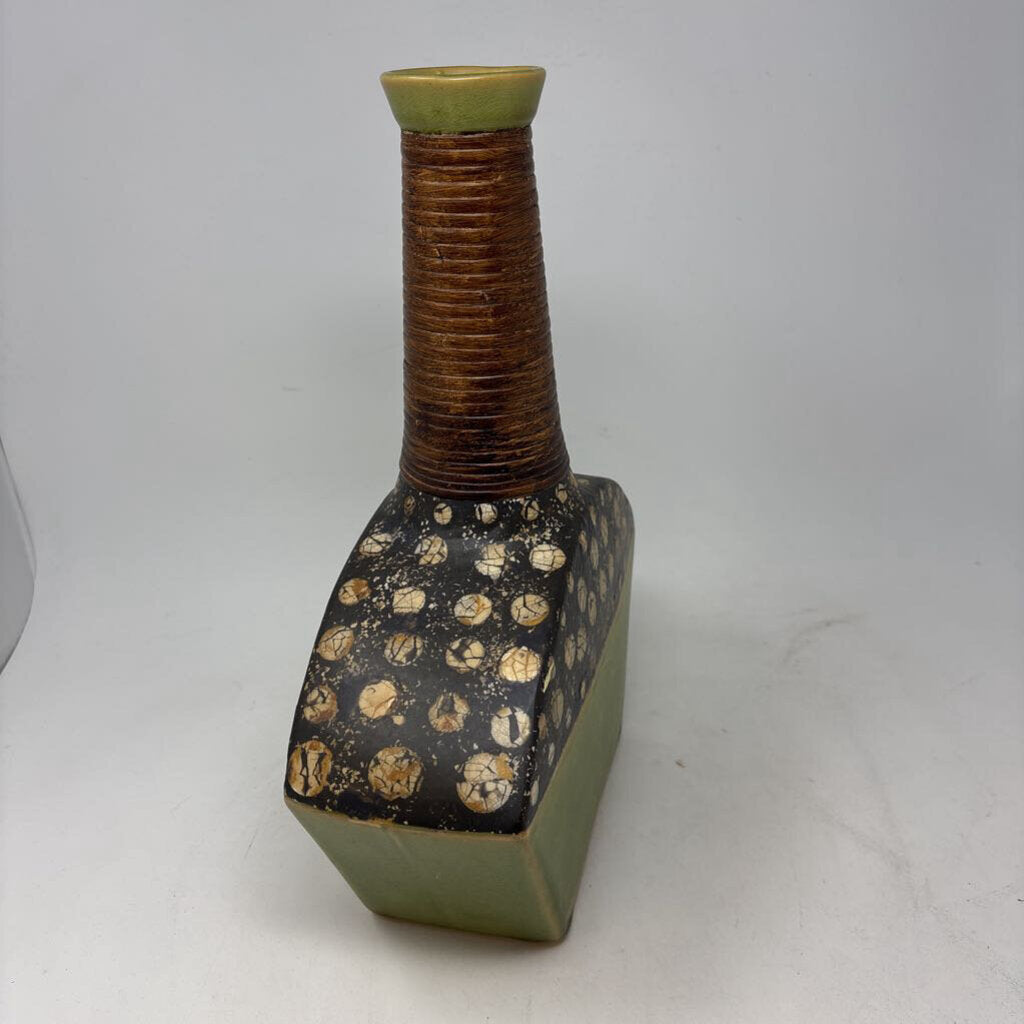 Faux Rope Wrapped Vase