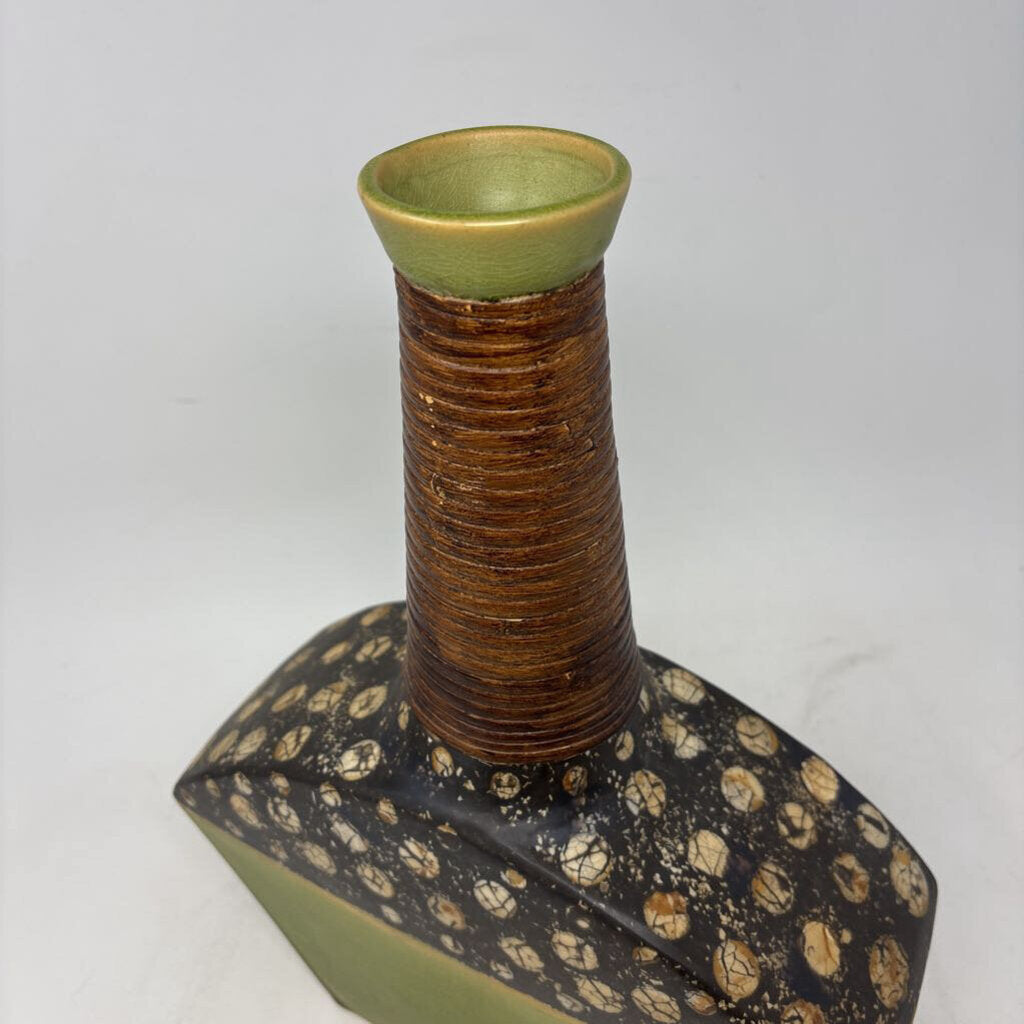 Faux Rope Wrapped Vase