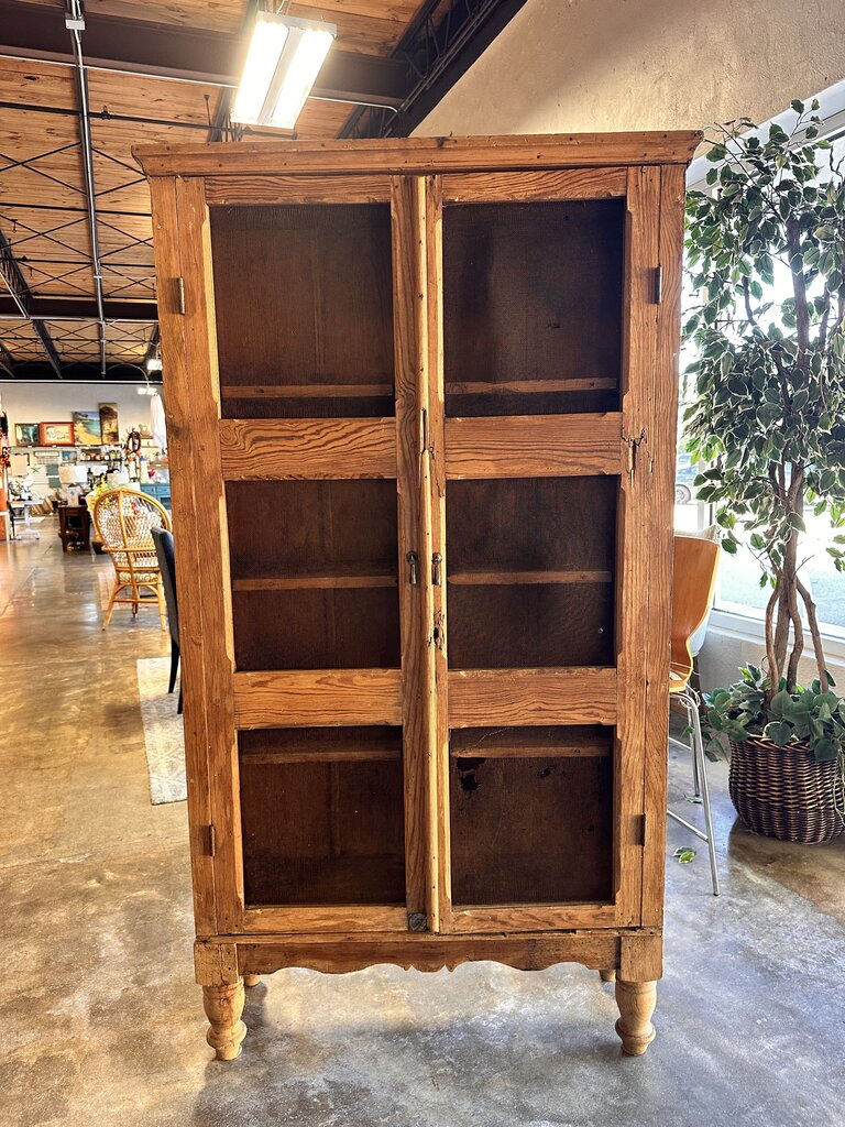Vintage Wood Cabinet 40 x 14 x 72