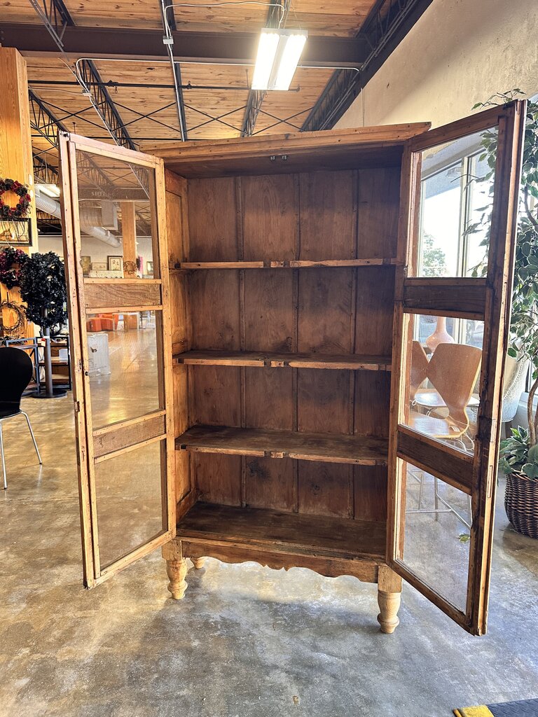 Vintage Wood Cabinet 40 x 14 x 72