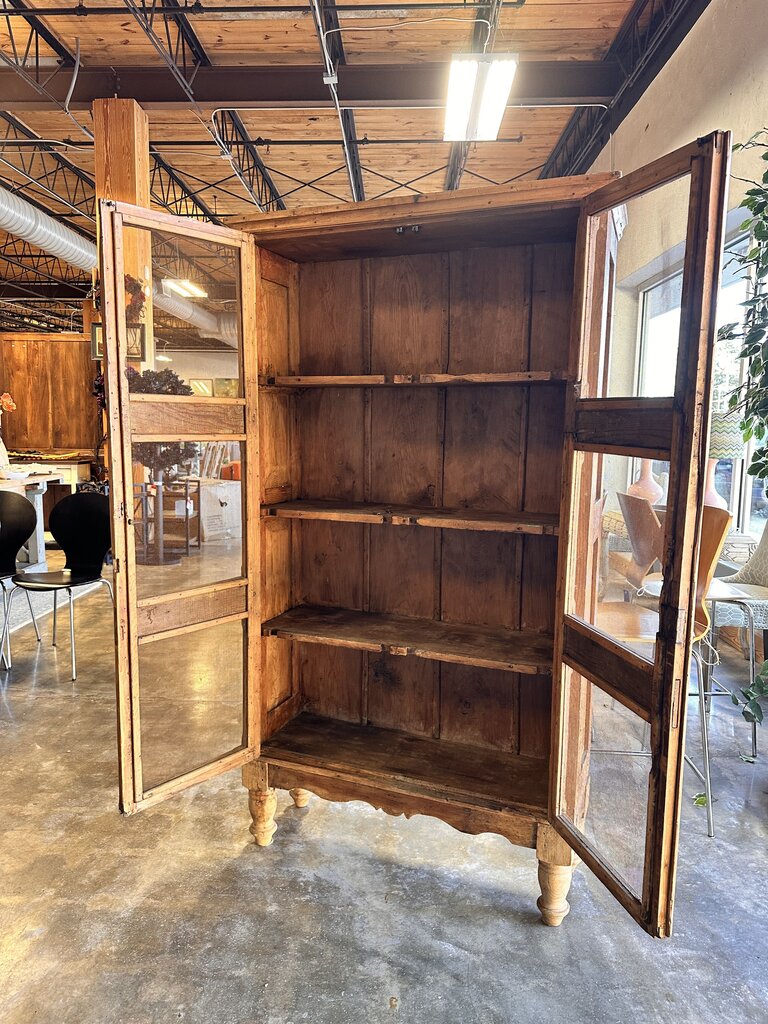 Vintage Wood Cabinet 40 x 14 x 72