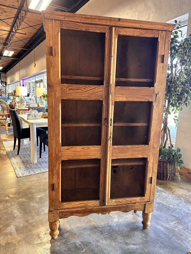 Vintage Wood Cabinet 40 x 14 x 72