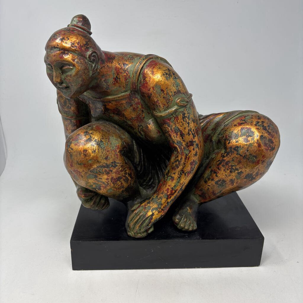 Crouching Female Figure On Base