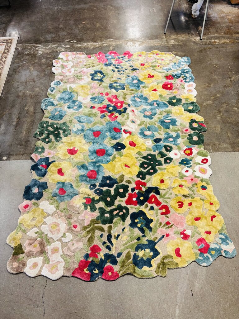 Cassia Hand Tufted Wool Floral Rug 5 X 8