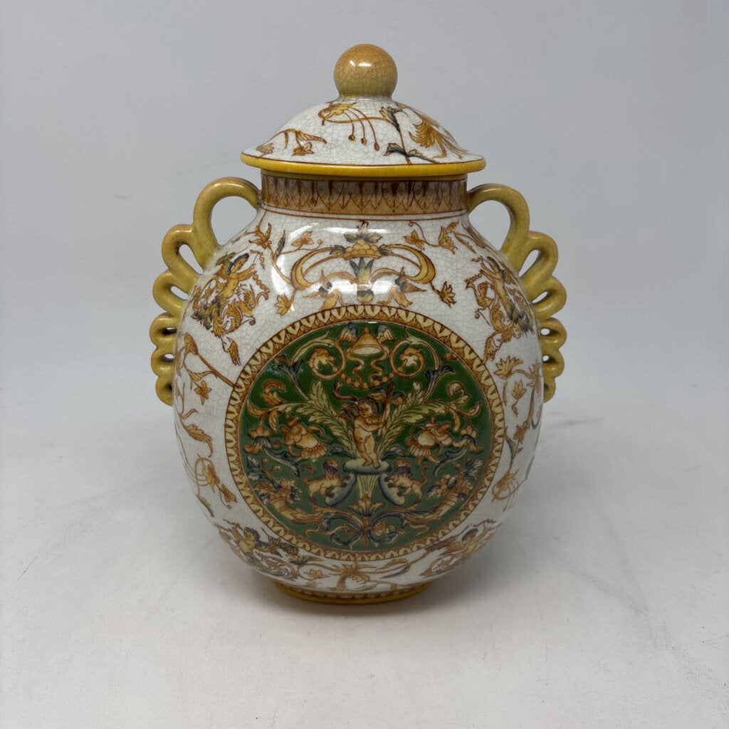 Ceramic Lidded Ginger Jar/Urn