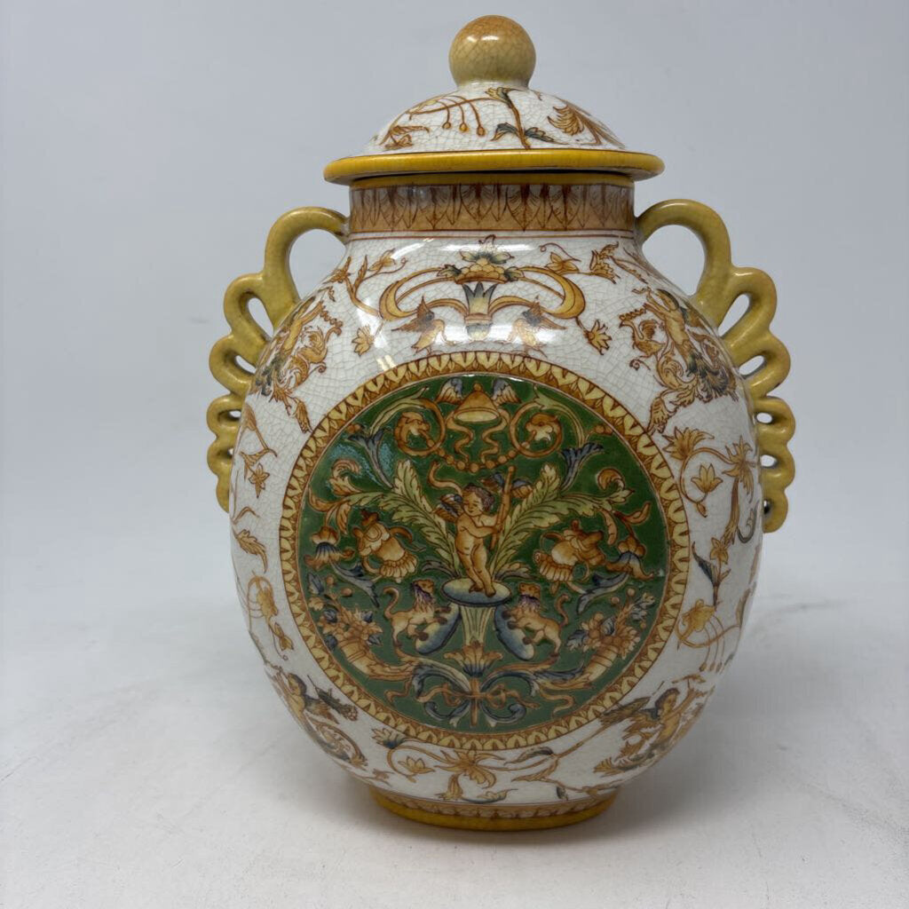 Ceramic Lidded Ginger Jar/Urn