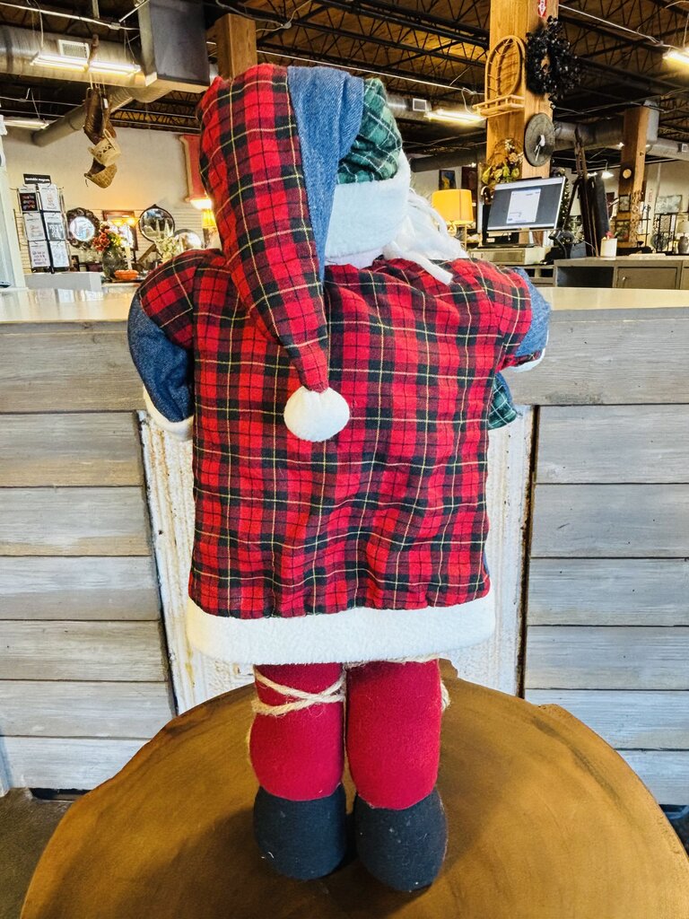 Flannel Santa With Gifts