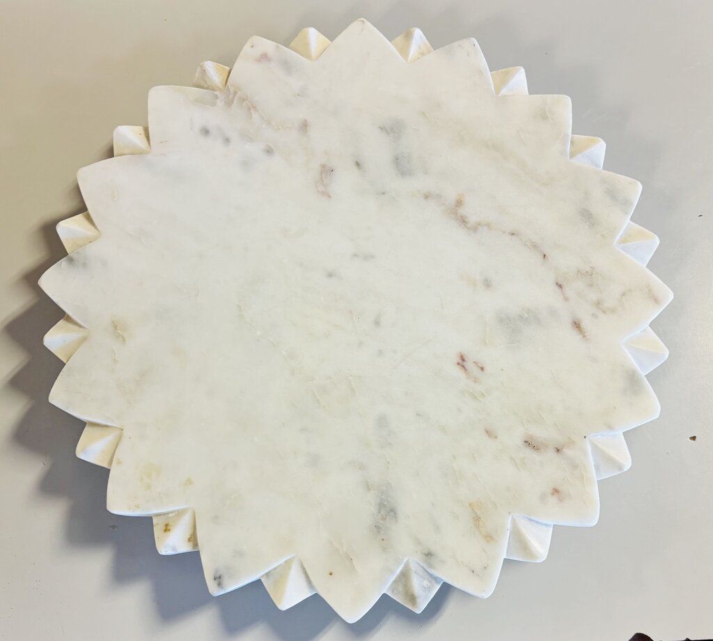Scalloped Edge Marble Lazy Susan