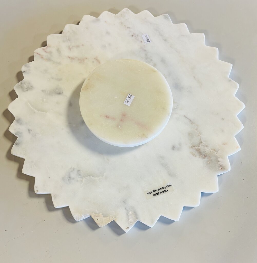 Scalloped Edge Marble Lazy Susan