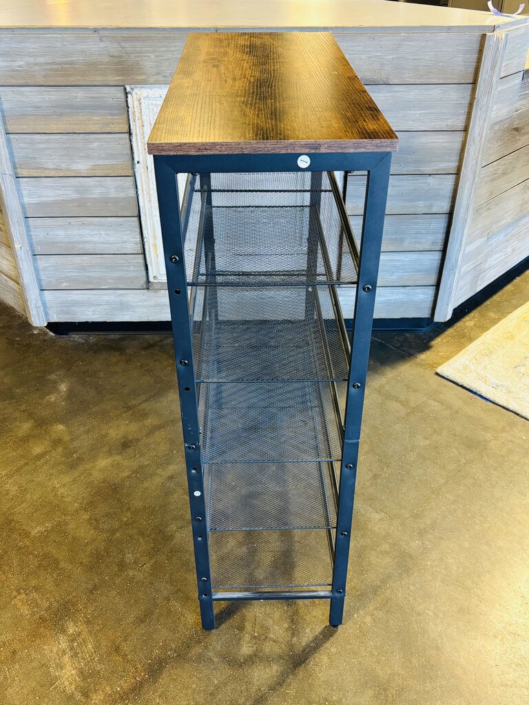 Wood/Metal 5 Tiered Shoe Rack 29.75 X 12 X 39.75
