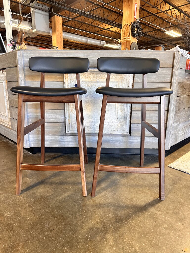 Set 2 Errol Leather Counter Stool
