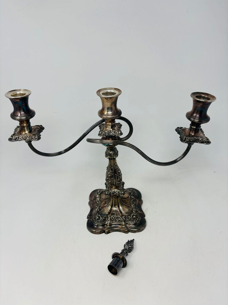 Vintage Ornate 3 Light Candelabra