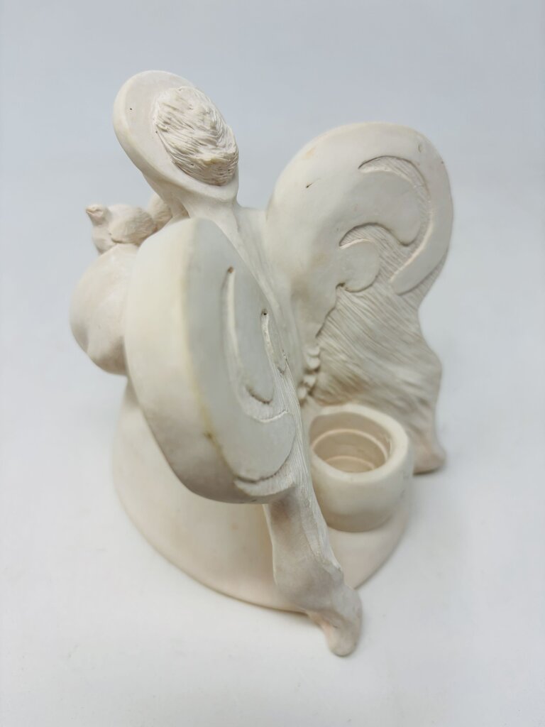 Angel with Dove Candle Holder