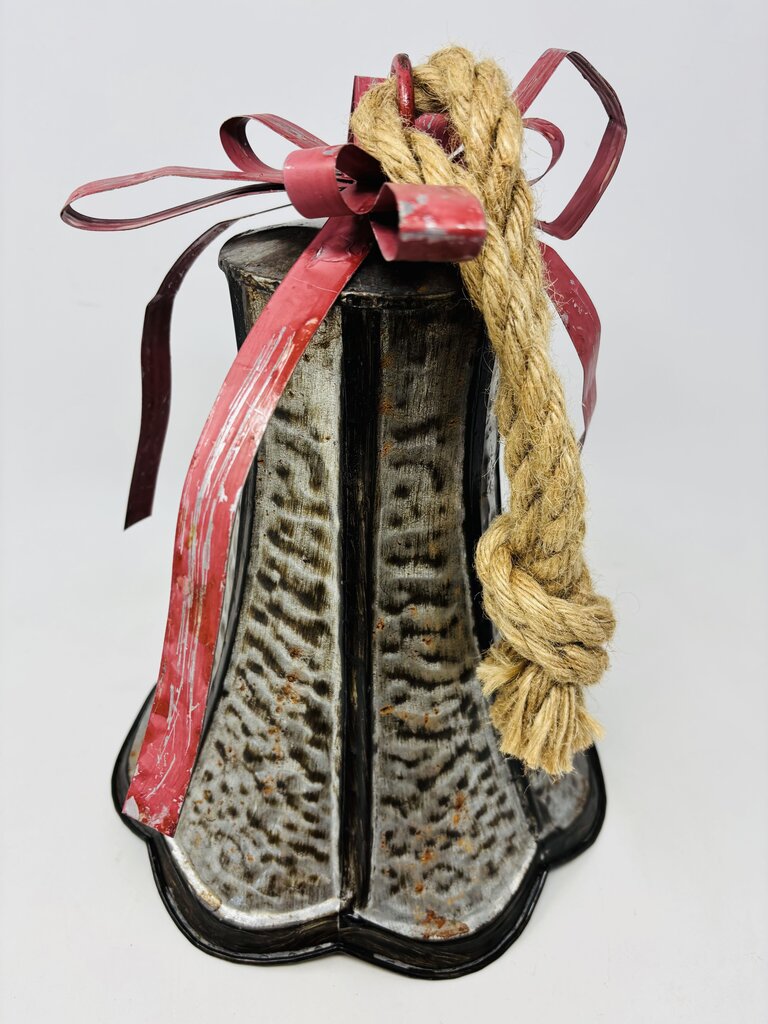Red/Silver Metal Bell with Bow