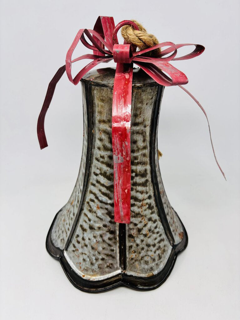 Red/Silver Metal Bell with Bow