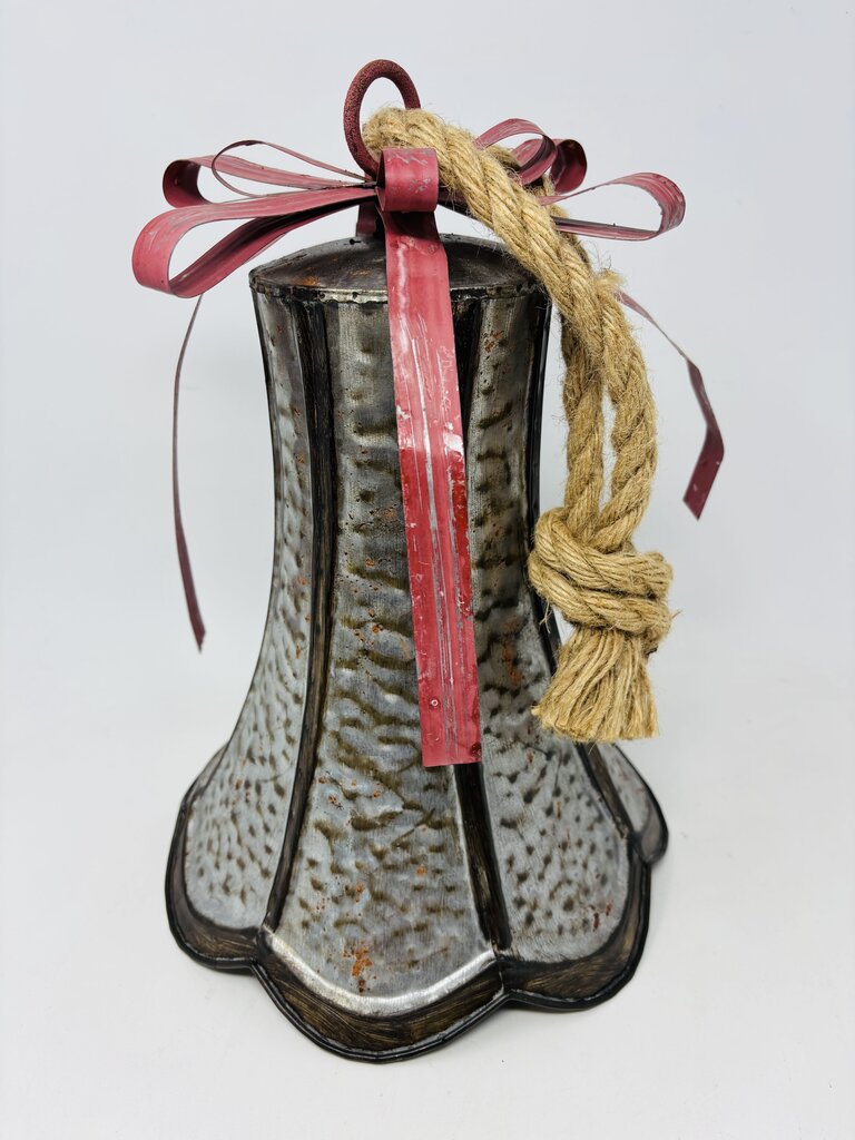 Red/Silver Metal Bell with Bow