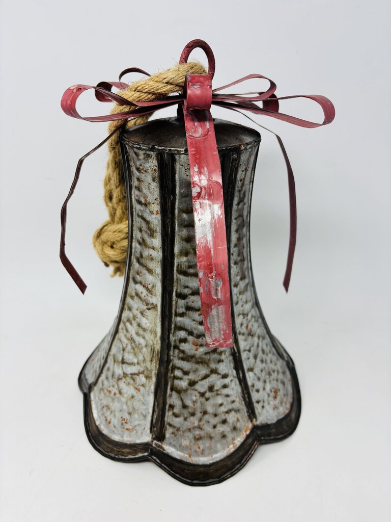 Red/Silver Metal Bell with Bow