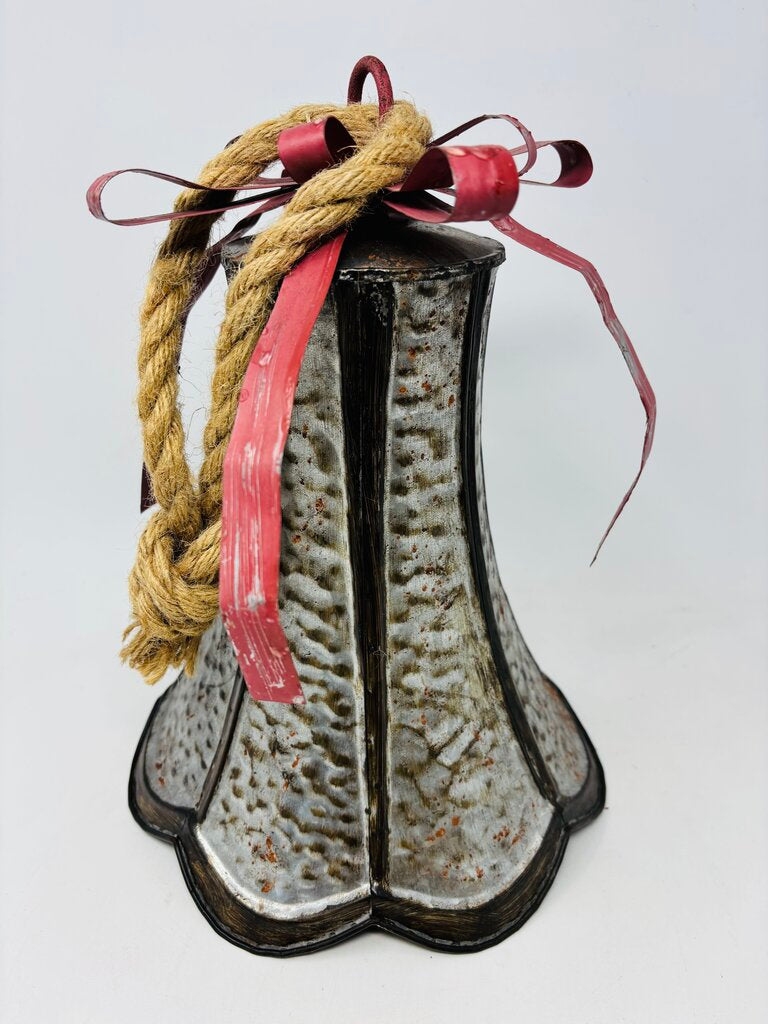 Red/Silver Metal Bell with Bow