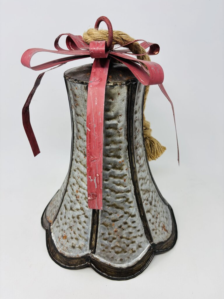 Red/Silver Metal Bell with Bow