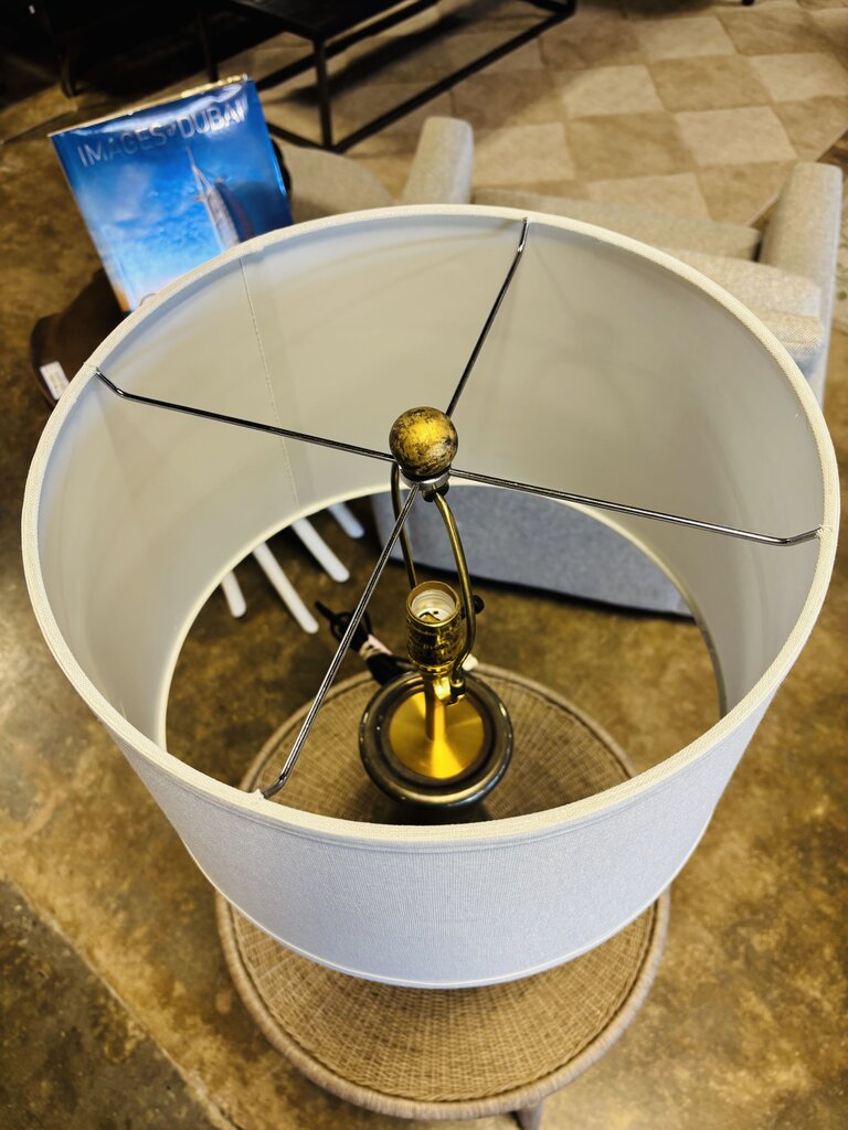 Metalized Glass USB Table Lamp