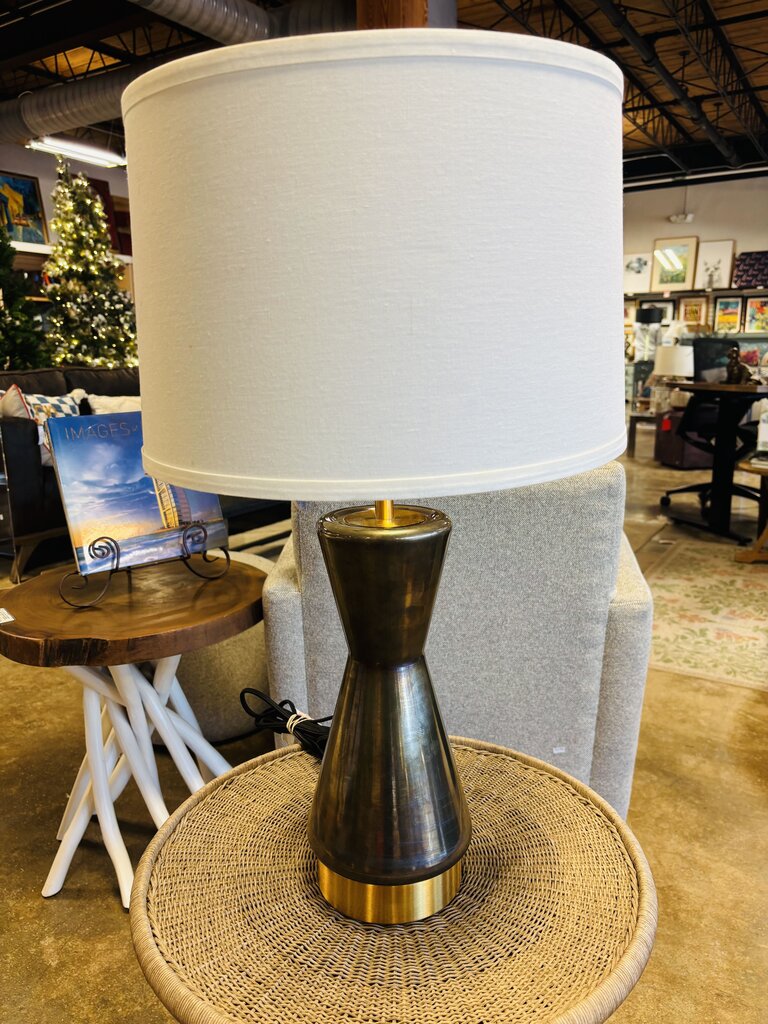 Metalized Glass USB Table Lamp