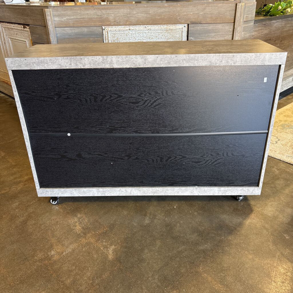 Rolling Sideboard Bar & Wine Rack