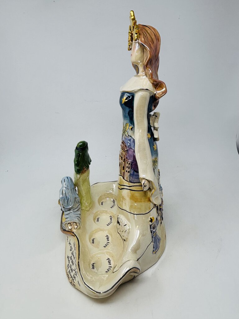Blue Sky Clayworks Nativity Angel Tea Light Holder