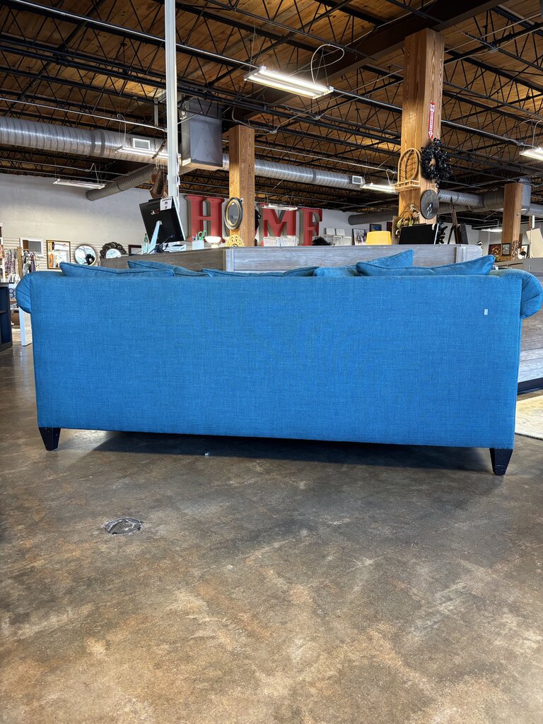 Tailor Nailhead 7 Foot Sofa with 5 Pillows
