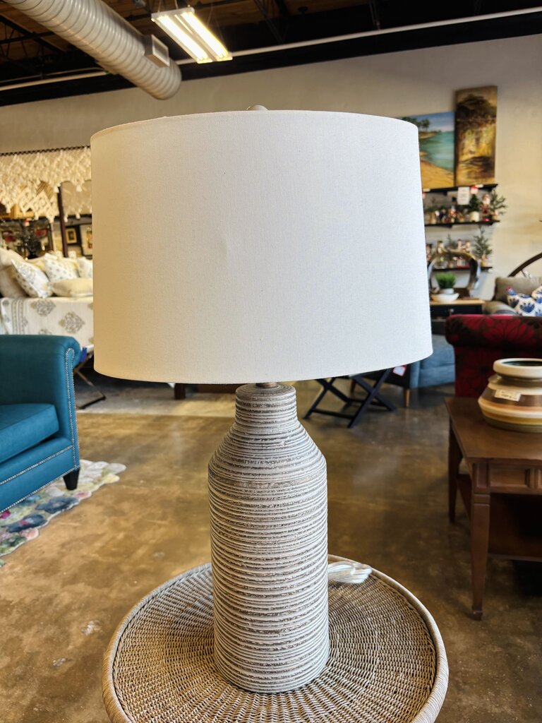 Ribbed Resin Base Lamp