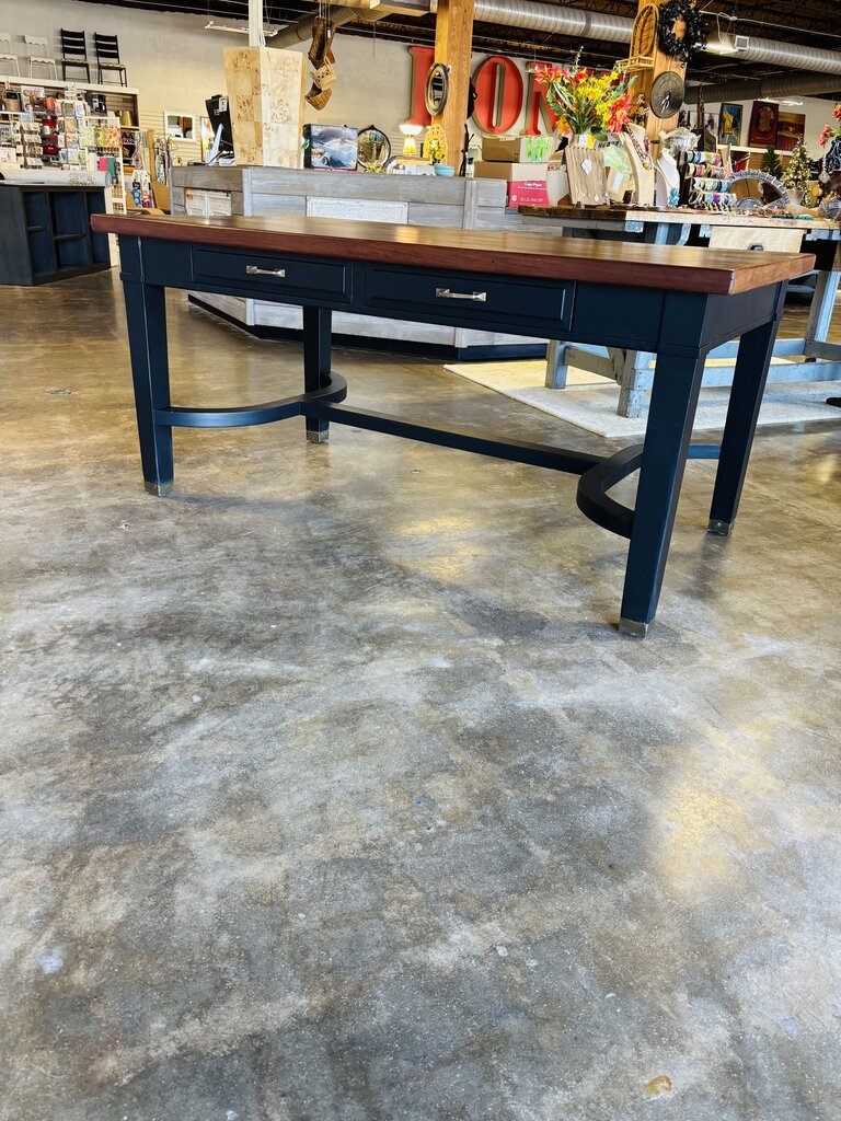 Painted Dining Table with 2 Drawers 66 X 38 X 31
