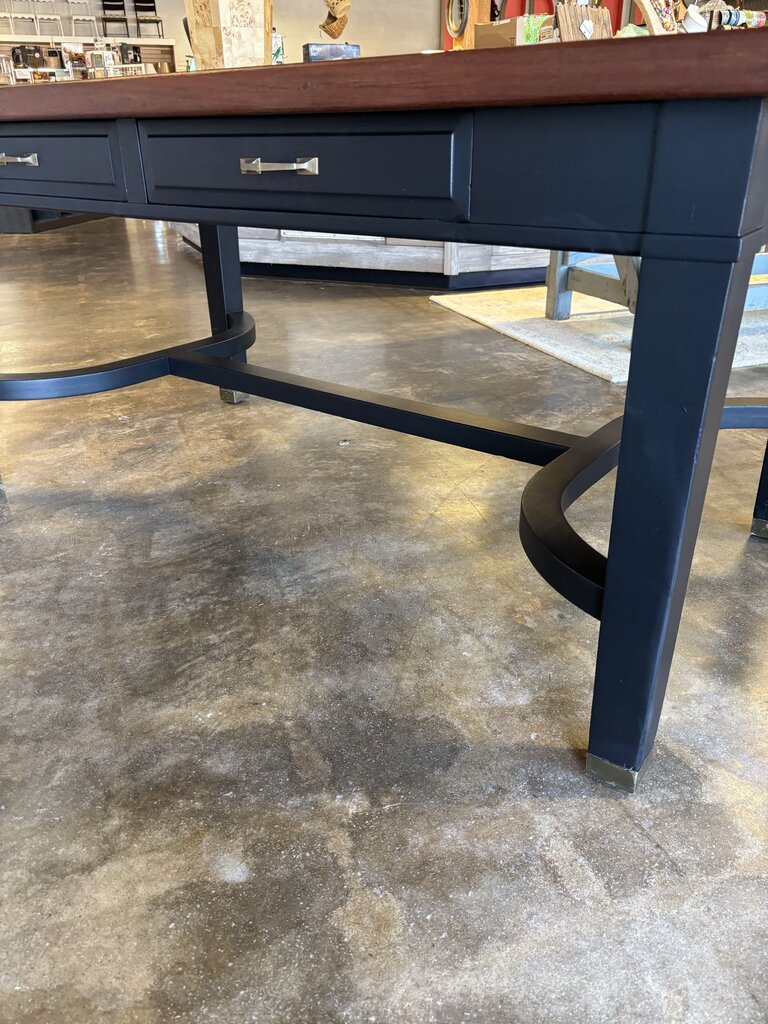 Painted Dining Table with 2 Drawers 66 X 38 X 31