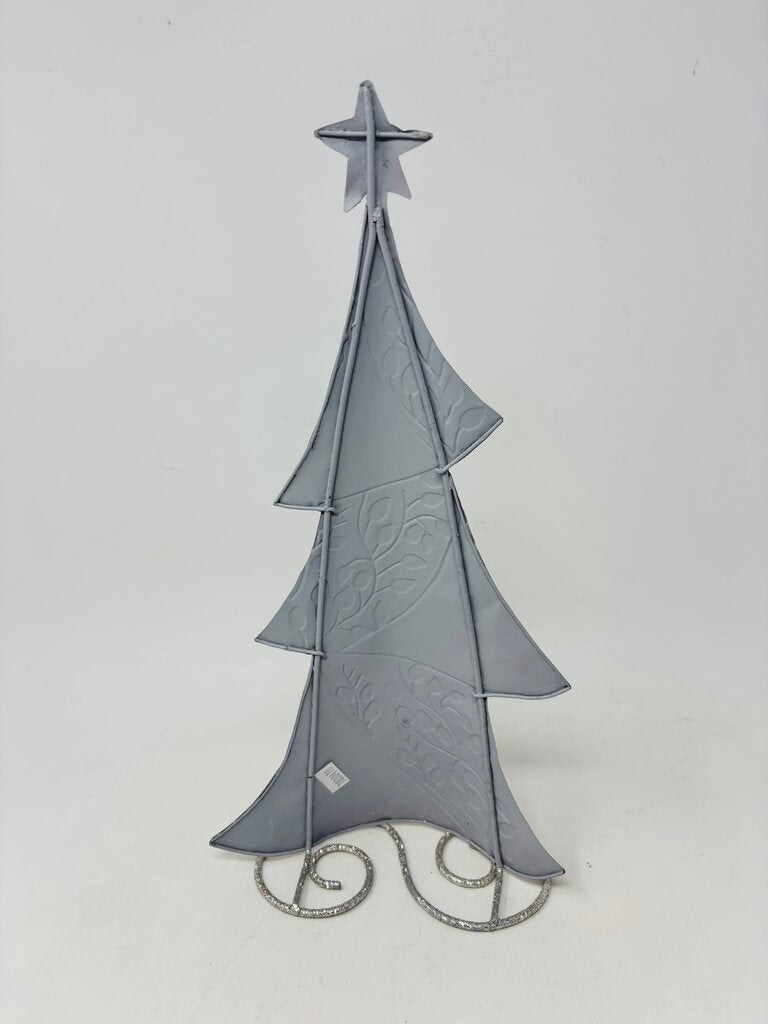 Metal Red/White Reindeer and Tree 2 PC