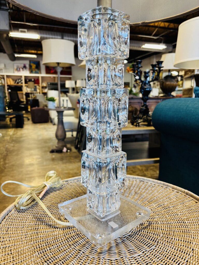 Acrylic Stacked Cube Base Lamp
