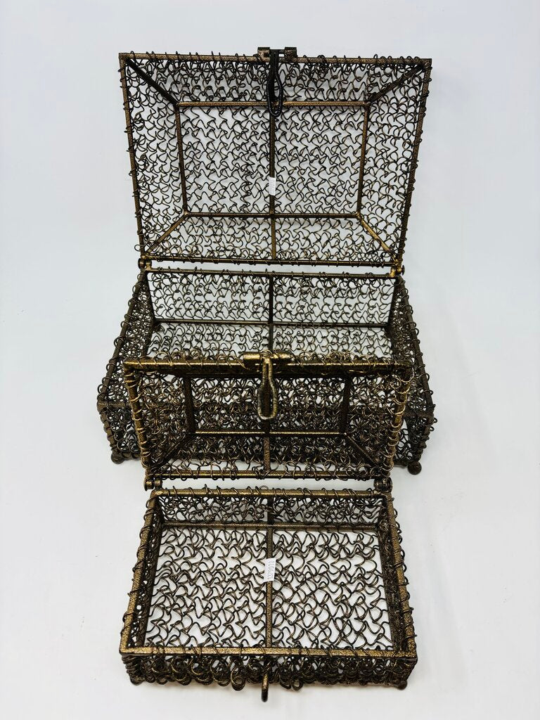 Ornate Wirework Metal Nesting Boxes