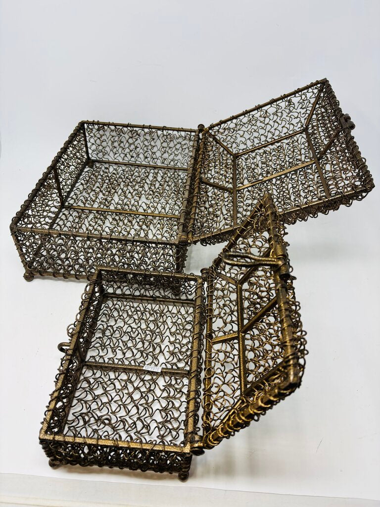 Ornate Wirework Metal Nesting Boxes