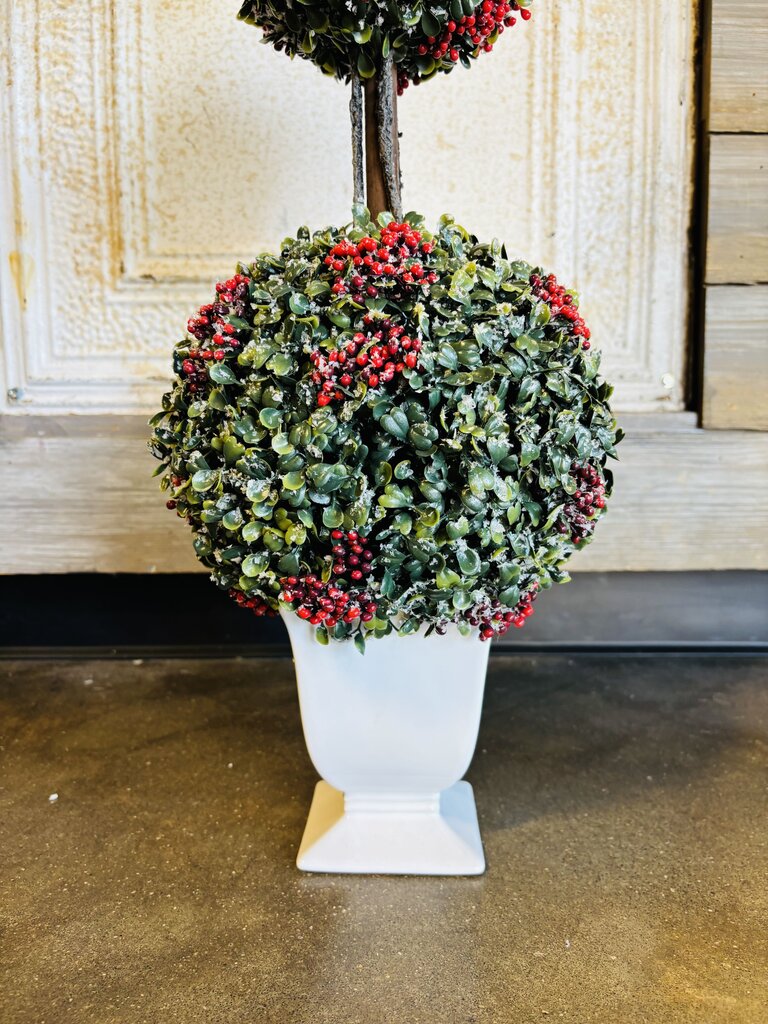 Triple Ball Topiary Tree In Pot