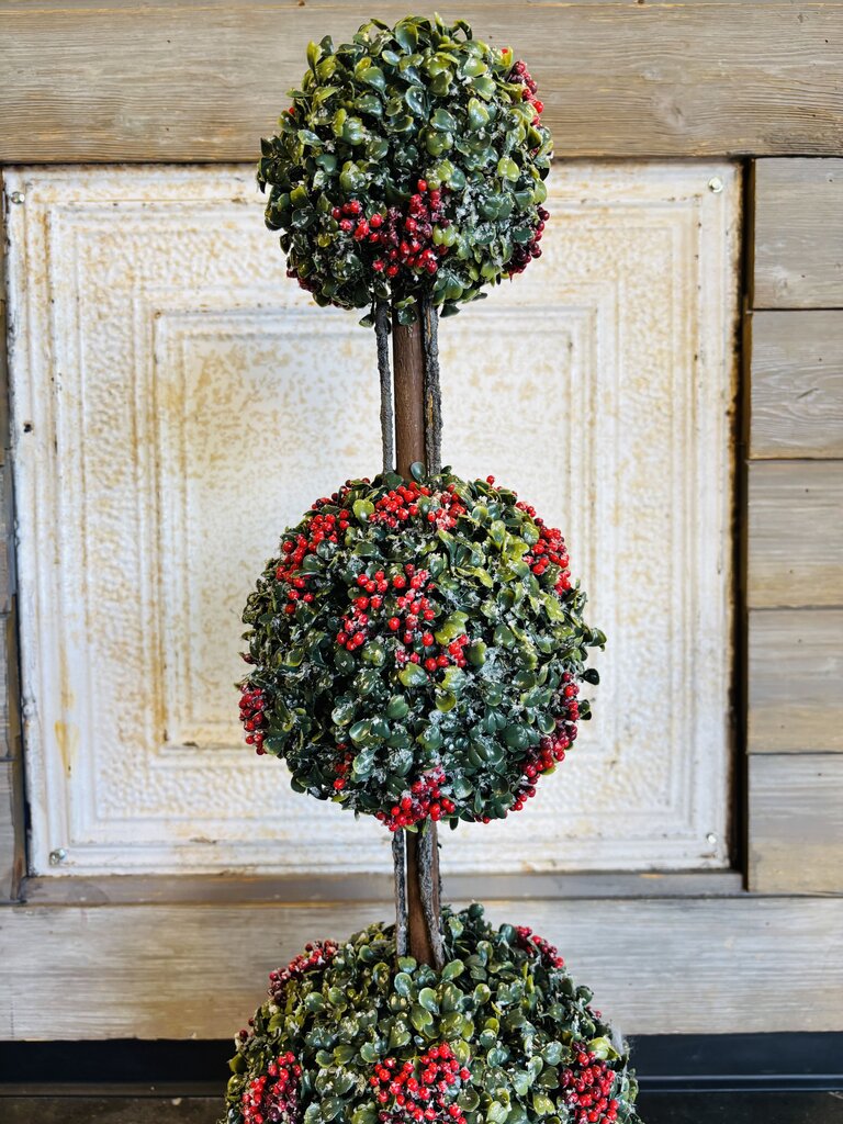 Triple Ball Topiary Tree In Pot
