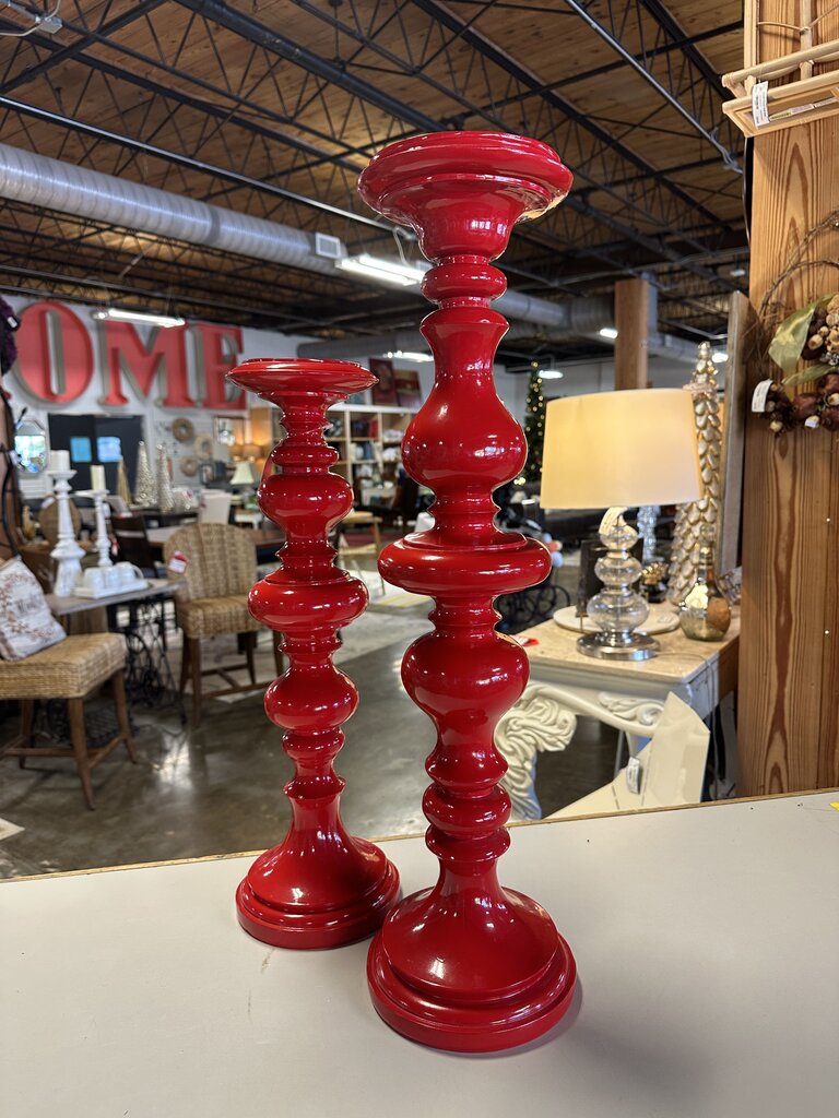 Red Candle Sticks Pair
