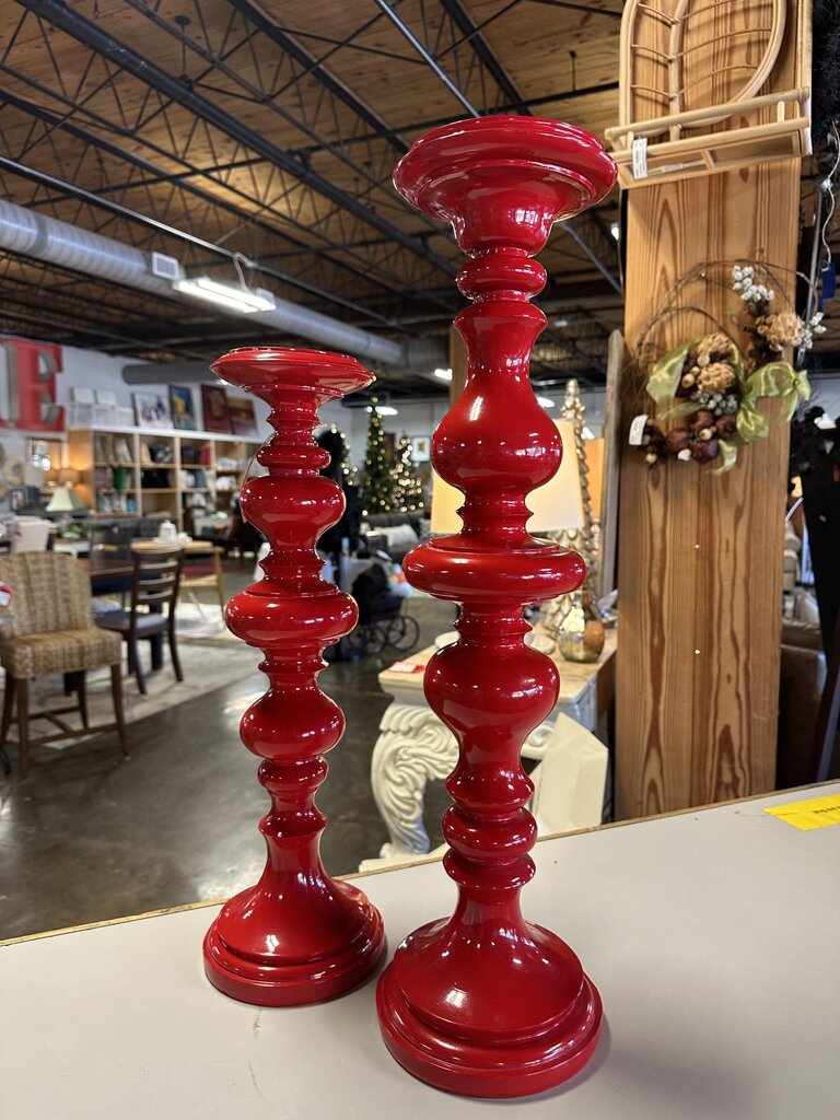 Red Candle Sticks Pair
