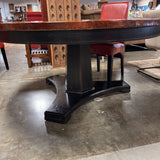 Hammered Copper Round Dining Table 5ft Wide
